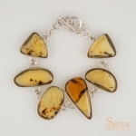 Amber Bracelet Set in Sterling Silver